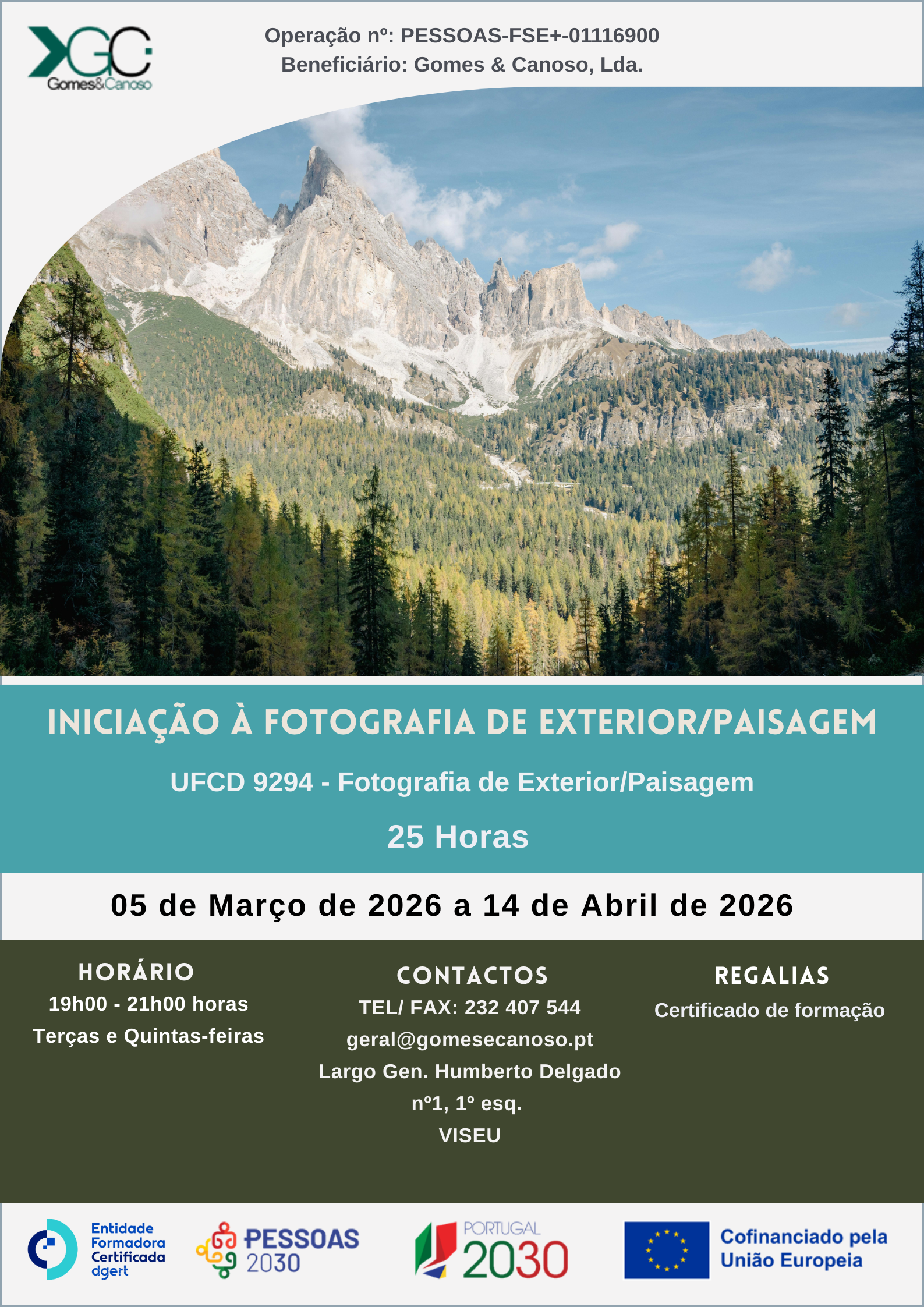 Iniciação à fotografia de exterior/paisagem