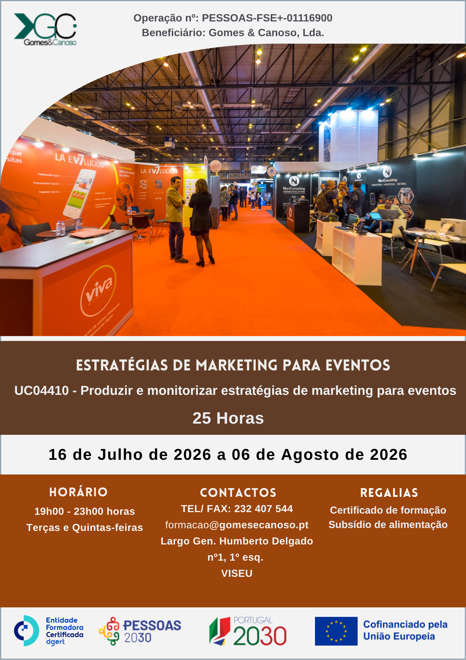 Produzir e monitorizar estratégias de marketing para eventos